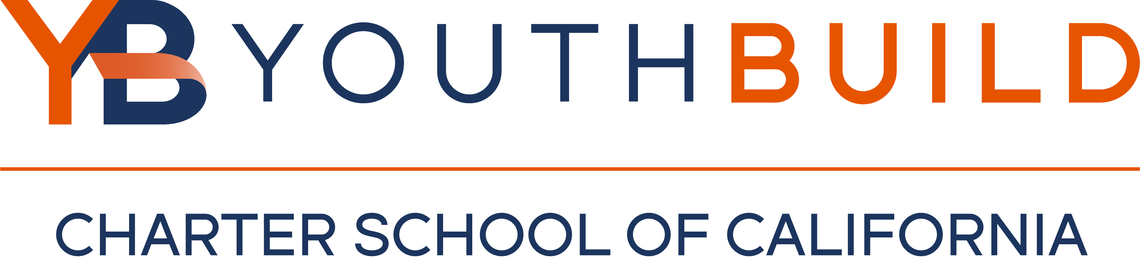 YouthBuildCharterSchoolofCalifornia-MonogramWordmark-Horizontal-OrangeBlue