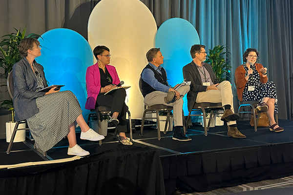 speaker panel on the stage