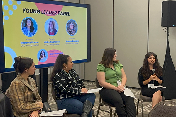 youth panel speaking in a breakout session.