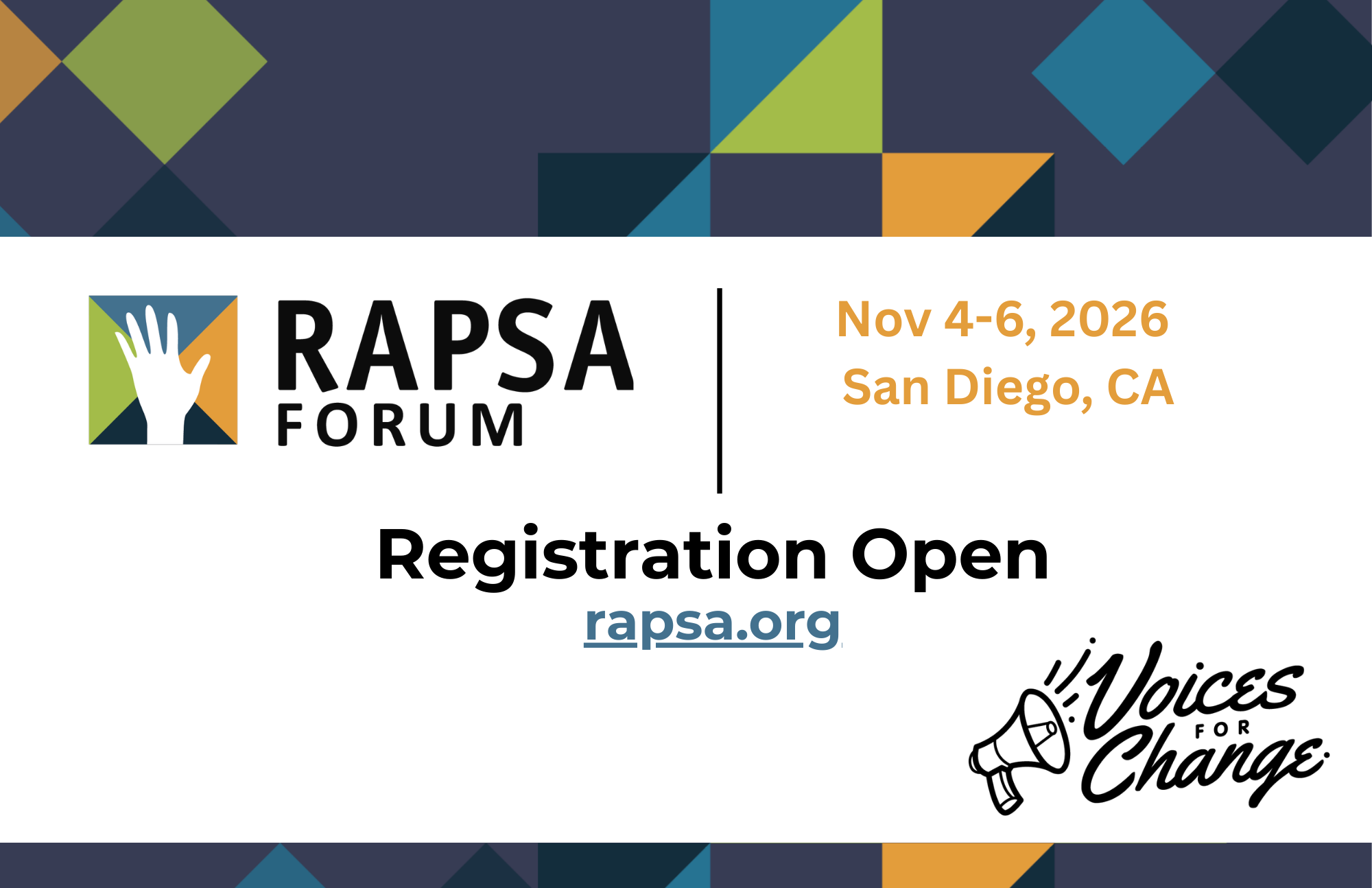 RAPSA 2026 Forum Voices For Change Registration Open